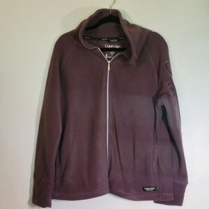 Calvin Klein Performance Tech Fleece Zipper Front Jacket, dusty purple Size L